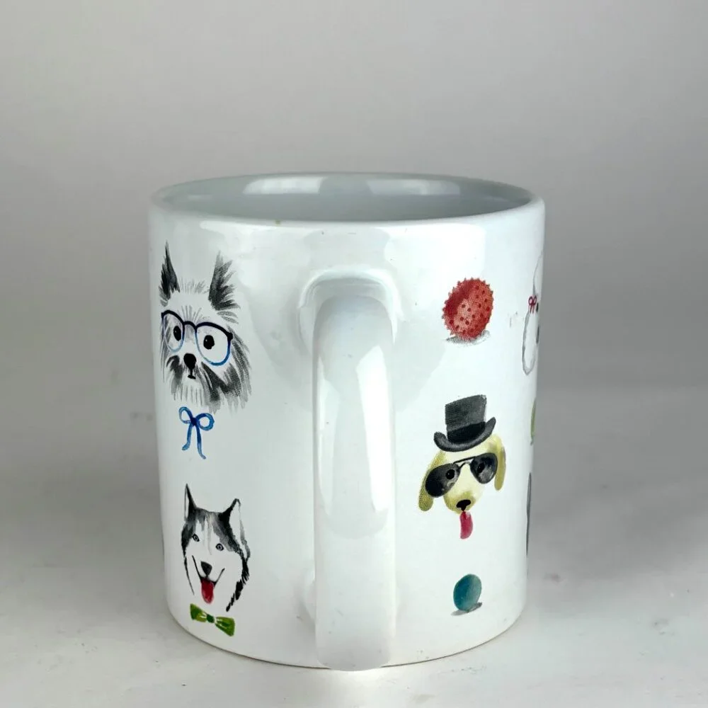 Whimsical Dog with Glasses Sur La Table Mug